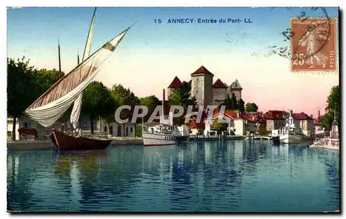 Cartes postales Annecy Entree du Port Bateaux