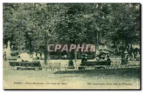 Ansichtskarte AK Paris Parc Monceau Un Coin du Parc