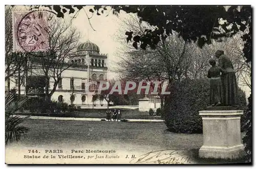 Ansichtskarte AK Paris Parc Montsouris Statue de la Vieillesse Observatoire