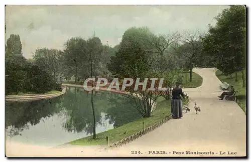 Ansichtskarte AK Paris Parc Montsouris Le Lac