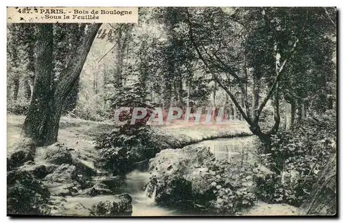 Ansichtskarte AK Paris Bois de Boulogne Sous la feuillee