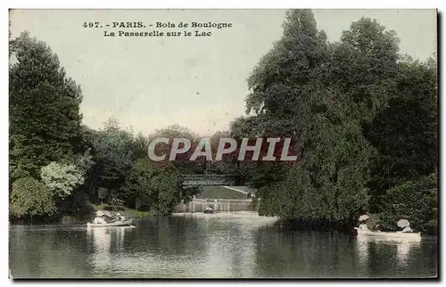 Ansichtskarte AK Bois de Bois Boulogne La Passerelle sur le Lac