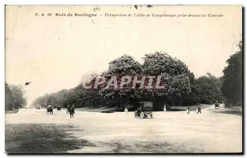 Ansichtskarte AK Bois de Boulogne Perspective de l allee de Longchamp prise devant la cascade