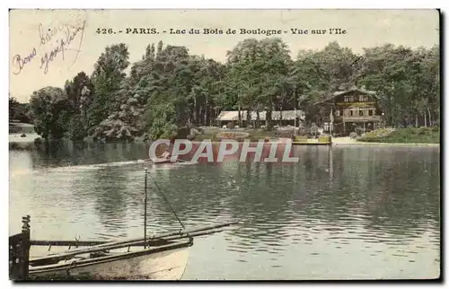 Ansichtskarte AK Paris Lac du Bois de Boulogne Vue sur l ile