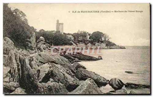 Ansichtskarte AK Ile de Noirmoutier Rochers de I Anse Rouge