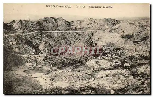 Cartes postales Berry au Bac Entonnoir de Mine Militaria