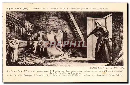 Cartes postales Eglise d Ars (Ain) Peinture de la Chapelle de la Glorification par Borel Vache