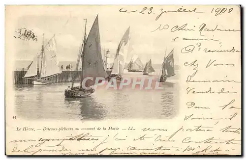 Cartes postales Le Havre Bateaux Pecheurs au Moment de la Maree