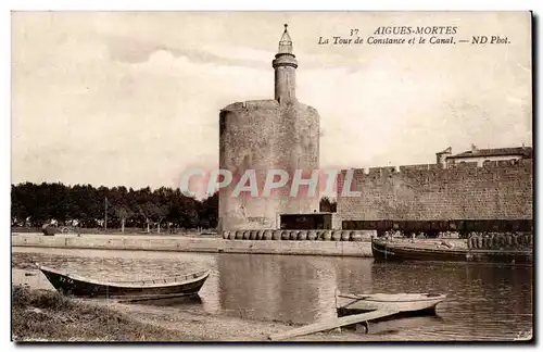 Cartes postales Aigues Mortes La Tour de Constance et le Canal