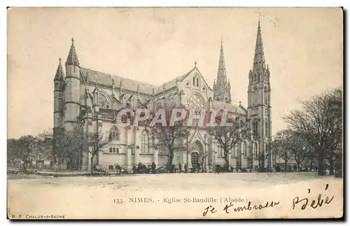 Cartes postales Nimes Eglise St Baudille