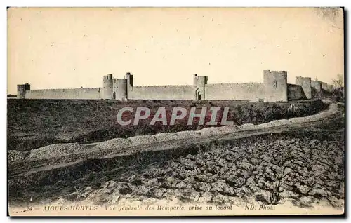 Cartes postales Aigues Mortes Vue Generale des Remparts Prise au Levant