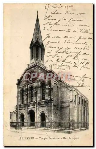 Cartes postales Le Havre Temple Protestant Rue Du Lycee