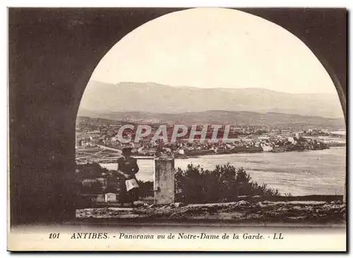 Cartes postales Antibes Panorama Vu De Notre Dame de la Garde