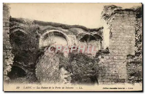 Cartes postales Laon Les Ruines de la Porte de Soissons