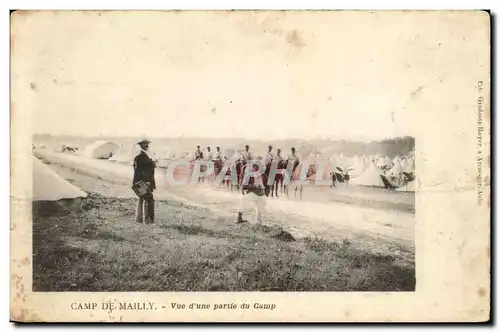 Ansichtskarte AK Camp De Mailly Vue d une partie du Camp Militaria Cheval Horse