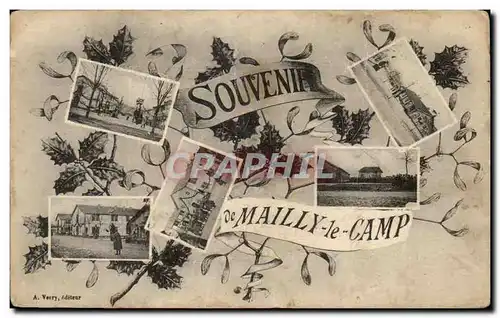 Cartes postales Souvenir de Mailly le Camp Militaria