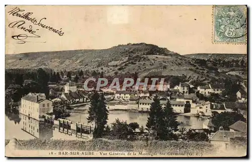 Cartes postales Bar Sur Aube Vue Generale de la Montagne Ste Germaine