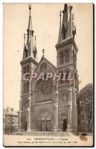 Cartes postales Charleville L Eglise Style Roman par Jules Racine