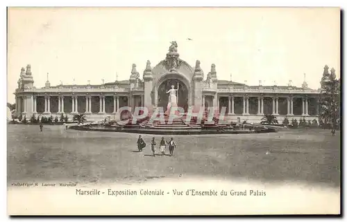 Cartes postales Marseille Exposition Coloniale Vue d Ensemble du Grand Palais