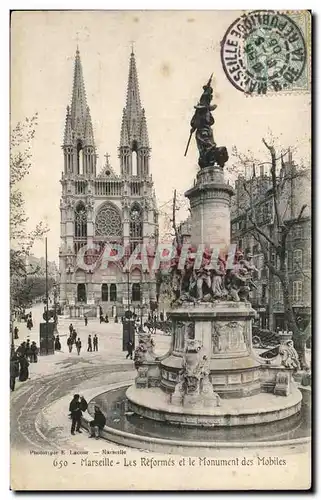 Ansichtskarte AK Marseille Les Reformes et le Monument des Mobiles