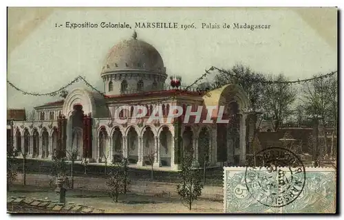 Ansichtskarte AK Marseille Exposition Coloniale Palais de Madagascar 1906