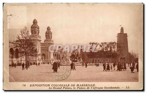 Ansichtskarte AK Marseille Coloniale De Marseille Le Grand Palais Le Palais de l Afrique occidentale