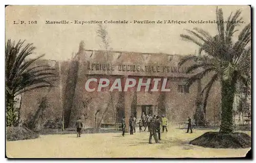 Ansichtskarte AK Marseille Exposition Coloniale Pavillon de l afrique occidentale