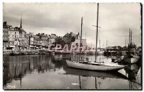 Ansichtskarte AK Honfleur (Calvados) Le vieux bassin Bateau