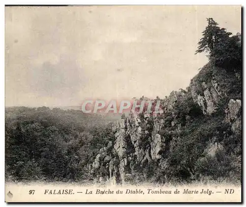 Cartes postales Falaise La Breche du Diable Tombeau de Marie Joly