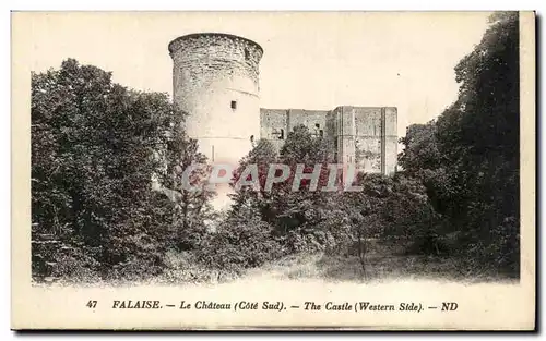 Ansichtskarte AK Falaise Le Chateau (Cote Sud) The Castle (Westerm Side)