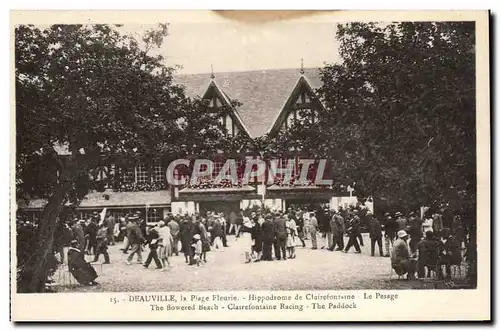 Ansichtskarte AK Deauville La Plage Fleurie Hippodrome de Clairefontaine Le Pesage