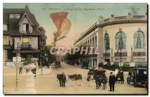 Cartes postales Deauville (La Plage Fleurie) Rue Gontaut Biron Ane Donkey