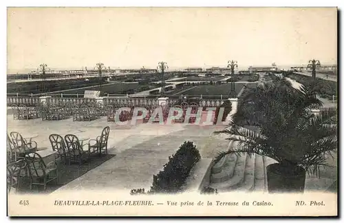 Ansichtskarte AK Deauville Plage Fleurie Vue prise de la Terrasse du Casino