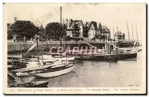 Ansichtskarte AK Deauville Le Plage Fleurie Le Bassin des Yachts The ed Beach The Yachts Harbour