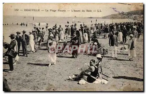 Ansichtskarte AK Deauville La Plage Fleurie L heure du Bain