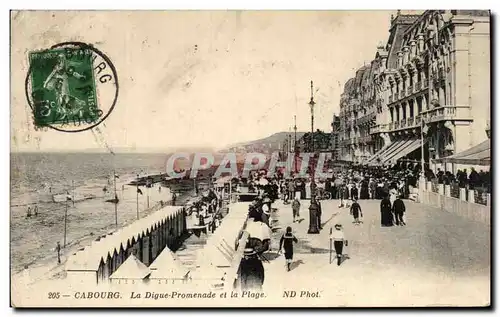 Cartes postales Cabourg La Plage Promenade et la Plage