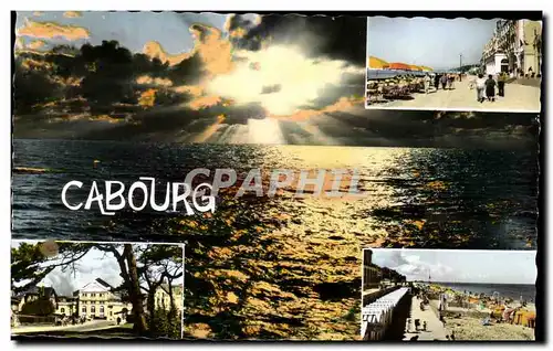 Cartes postales moderne Cabourg Promenade des anglais Le casino La plage