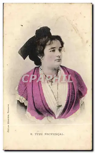 Cartes postales Type Provencal Folklore Costume