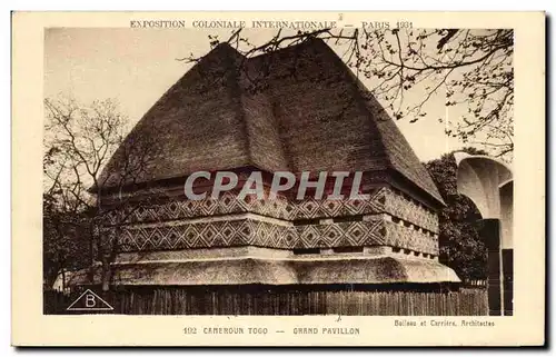 Cartes postales Cameroun Togo Grand Pavillon Exposition coloniale internationale 1931 Paris