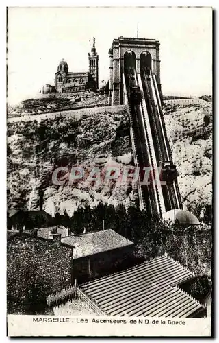 Cartes postales Marseille Les Ascenseurs de de la Garde