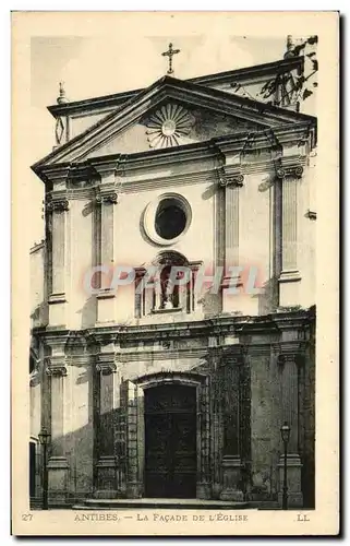 Ansichtskarte AK Antibes La Facade De L Eglise