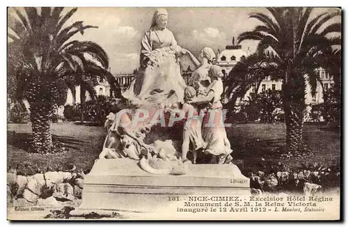 Ansichtskarte AK Nice Cimiez Excelsior Hotel Regina Monument de la Reine Victoria