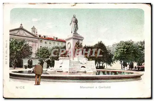 Ansichtskarte AK Nice Monument a Garibaldi