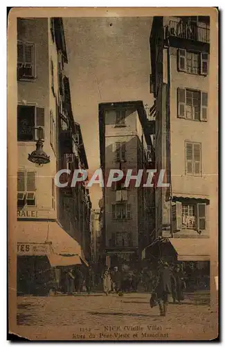 Cartes postales Nice Rues du Pont Vieux et Mascolnat