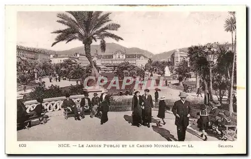 Cartes postales Nice Le Jardin Public Et Le Casino Municipal