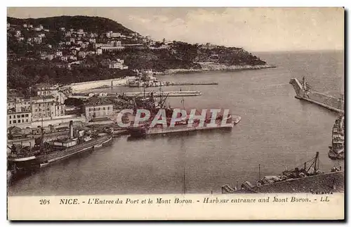 Ansichtskarte AK Nice L Entree du Port et le Mont Boron Harbour Entrance and Mont Boron Bateaux