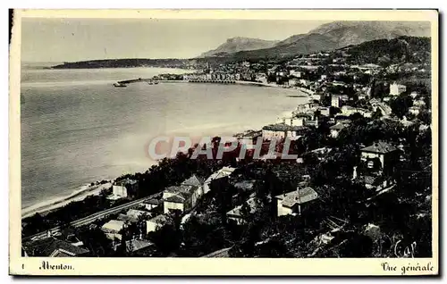 Cartes postales Menton Vue generale