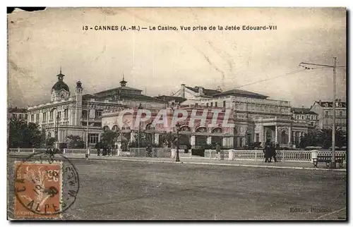 Ansichtskarte AK Cannes Le Casino Vue prise de la Jetee Edouard Vll