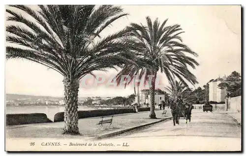 Cartes postales Cannes Boulevard de la Croisette