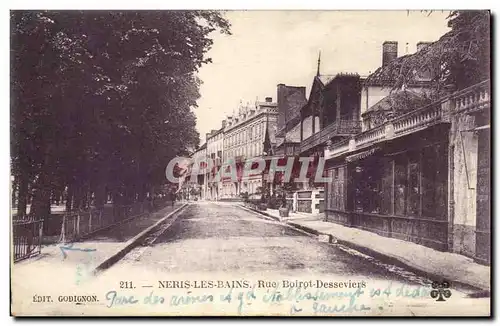 Cartes postales Neris Les Bains Rue Boirot Desseviers